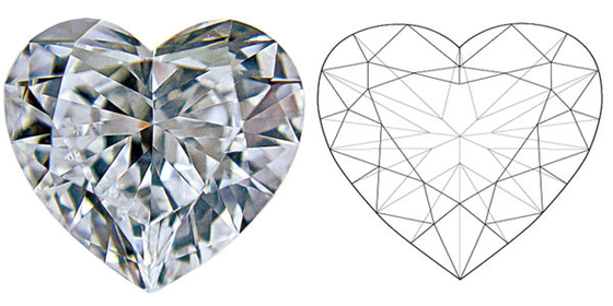 بی رنگ 2.0ct Heart CVD Lab Grown Diamond Loose Color Grade G