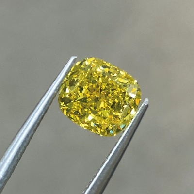 Cushion Cut HPHT Lab Grown Yellow Diamond همه اشکال موجود است