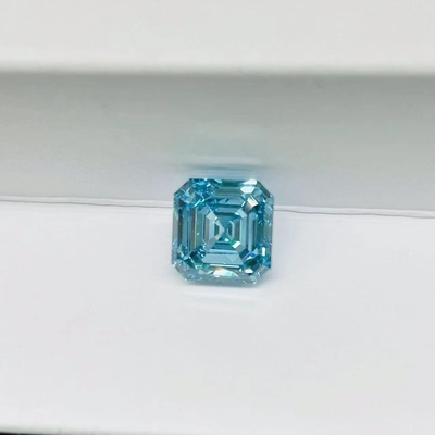 Asscher Cut Blue Synthetic Diamond Lab Engineered Diamonds 1-2 Carat