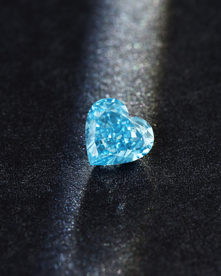 IGI 1-1.99 Carat Blue Loose Heart Diamond Man Made Real Diamonds