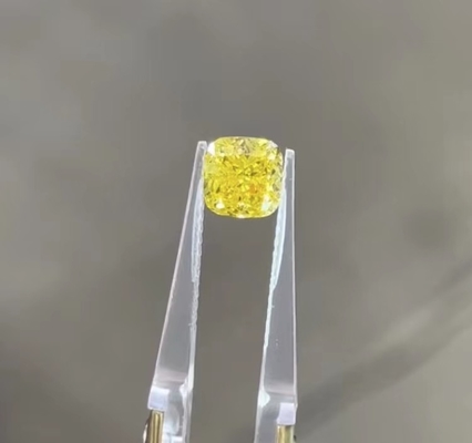 الماس شل بالشتک HPHT Lab Grown Yellow Diamond Certified Diamonds Synthetic