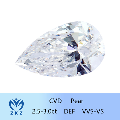 2.5ct-3ct مصنوعي به عنوان رشد CVD آزمایشگاه رشد الماس لوز Pear برش الماس