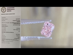 Lab Created Colored Diamonds Radiant Loose Diamond Fancy Intense Pink گزارش IGI