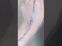 دستبند الماس الماس های کشت شده تولید جواهرات الماس صورتی دستبند الماس شکل بیضی