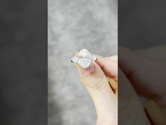 لابراتوار ساخته شده الماس جواهرات سه سنگ نامزدی حلقه عروسی الماس های کشت شده