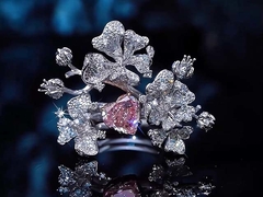 طراحي جواهرات گلابي لابراتوار رشد الماس حلقه طراحي لوکس برای مهمانی شکل قلب الماس حلقه