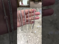 دستبند تنیس شکل فانتزی دستبند تنیس دستبند آزمایشگاهی دستبند الماس بزرگ شده جواهرات زیبا